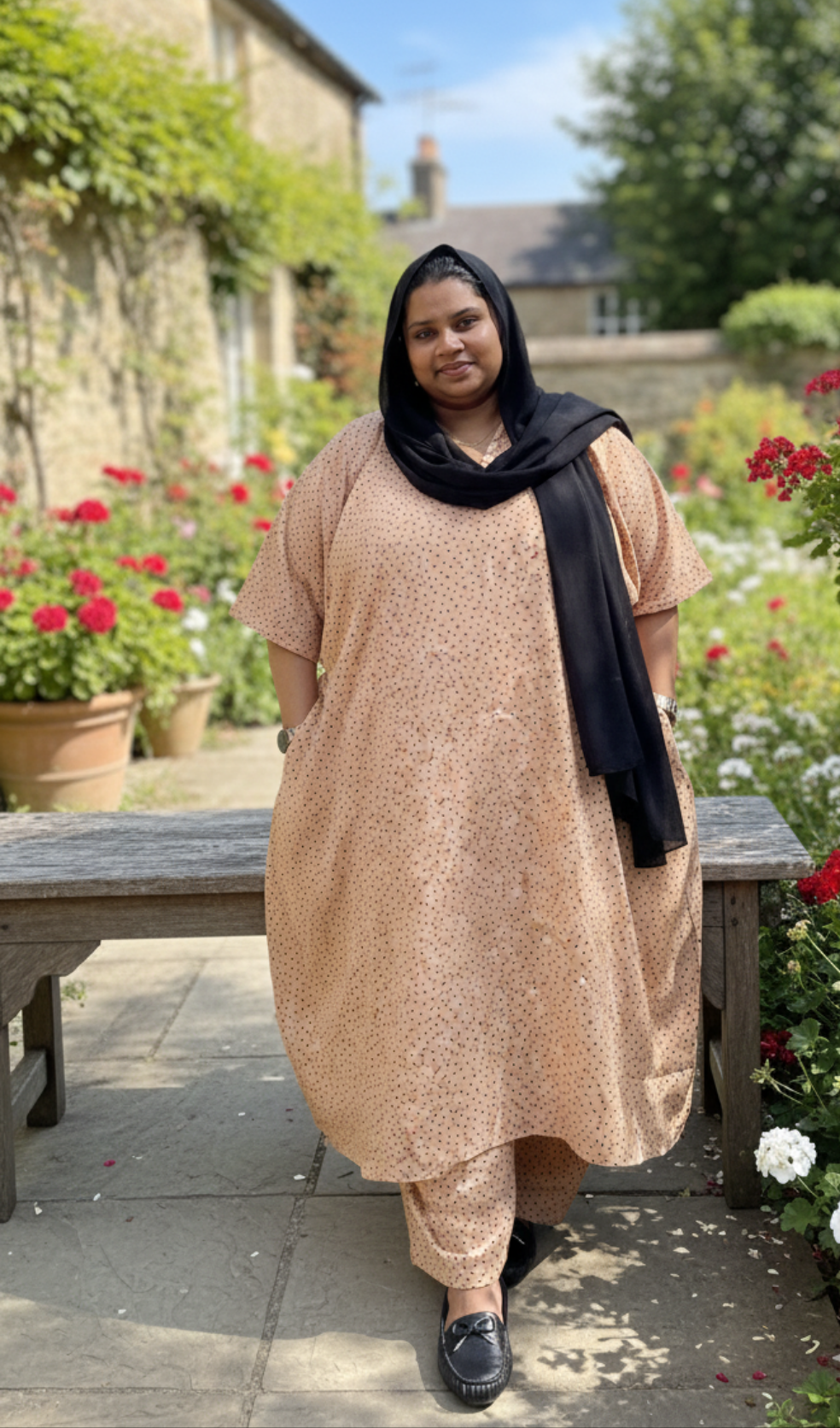 Beige Polka Cord Set