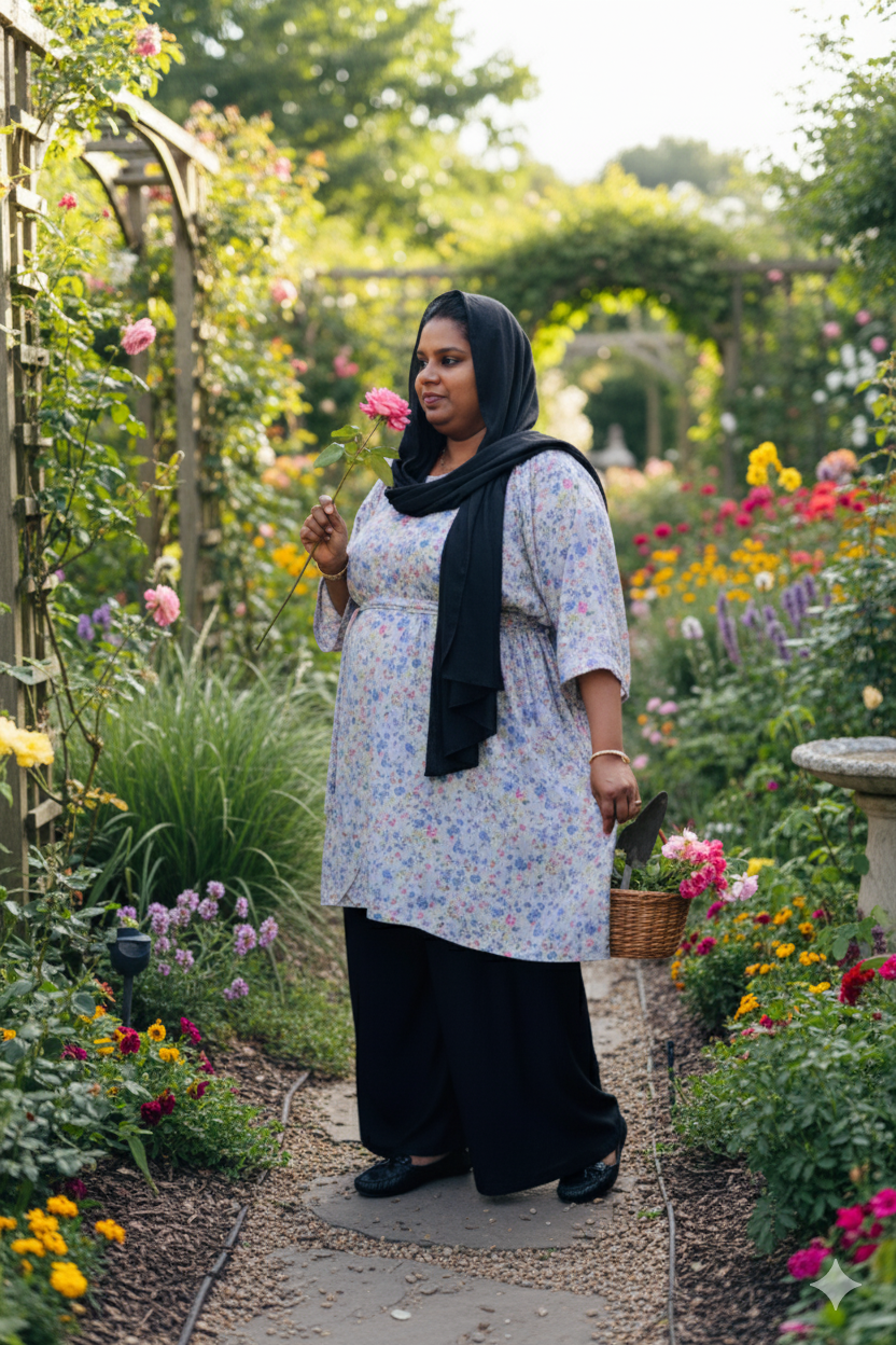 Gray floral Cord Set