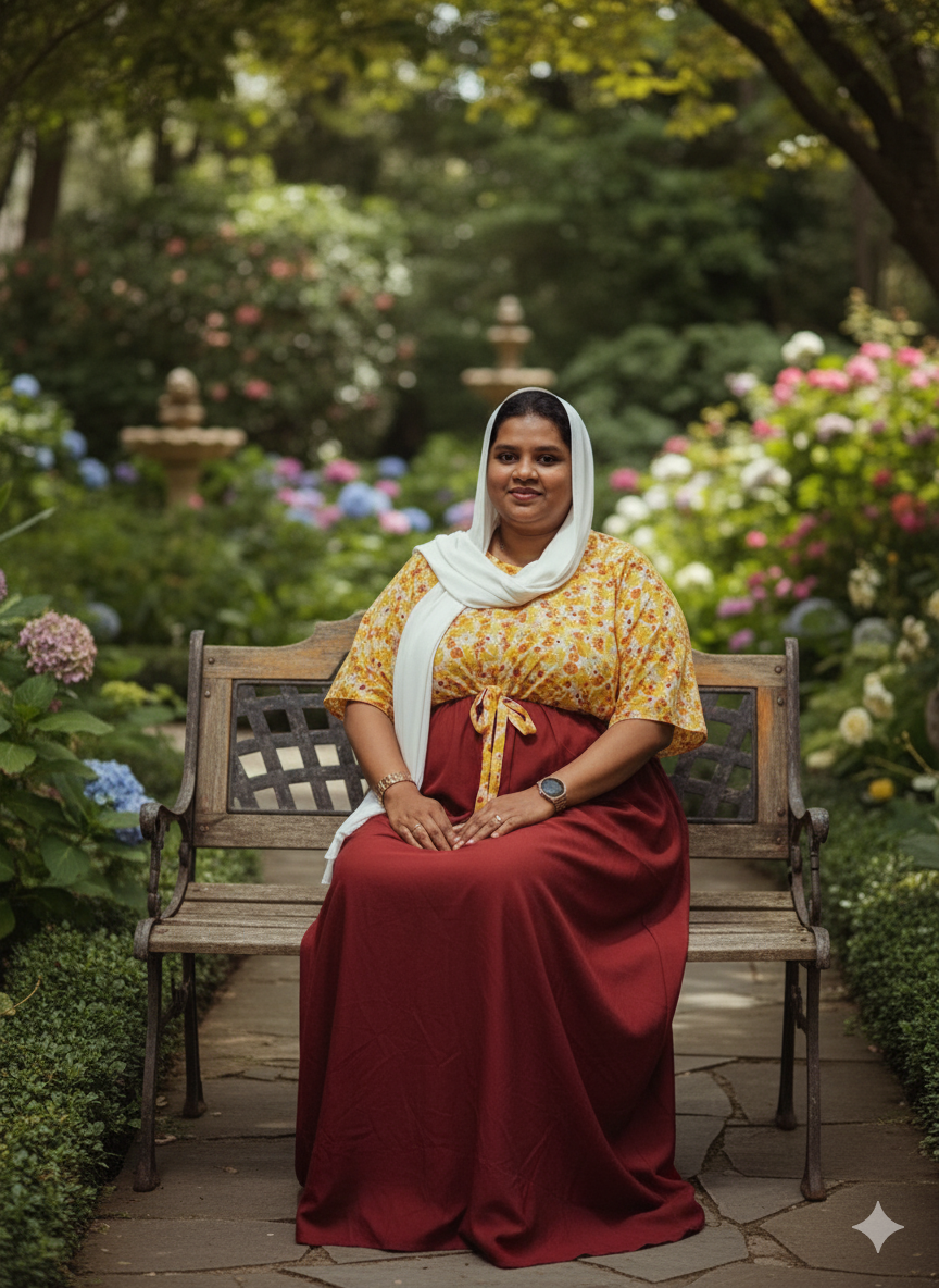 Yellow Floral Kaftan Gown
