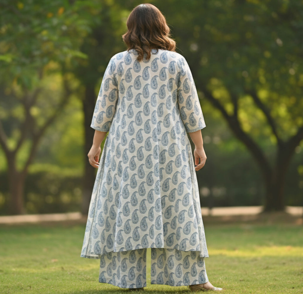 White floral Cord Set