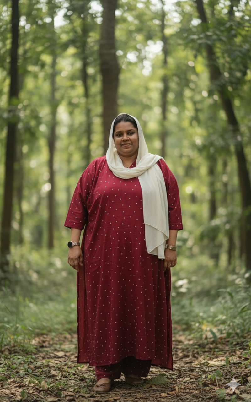 Meroon Polka Cord Set