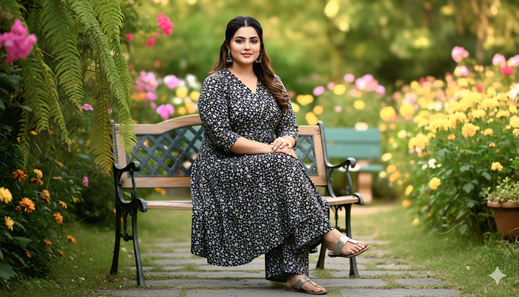 Black Florel Cord Set