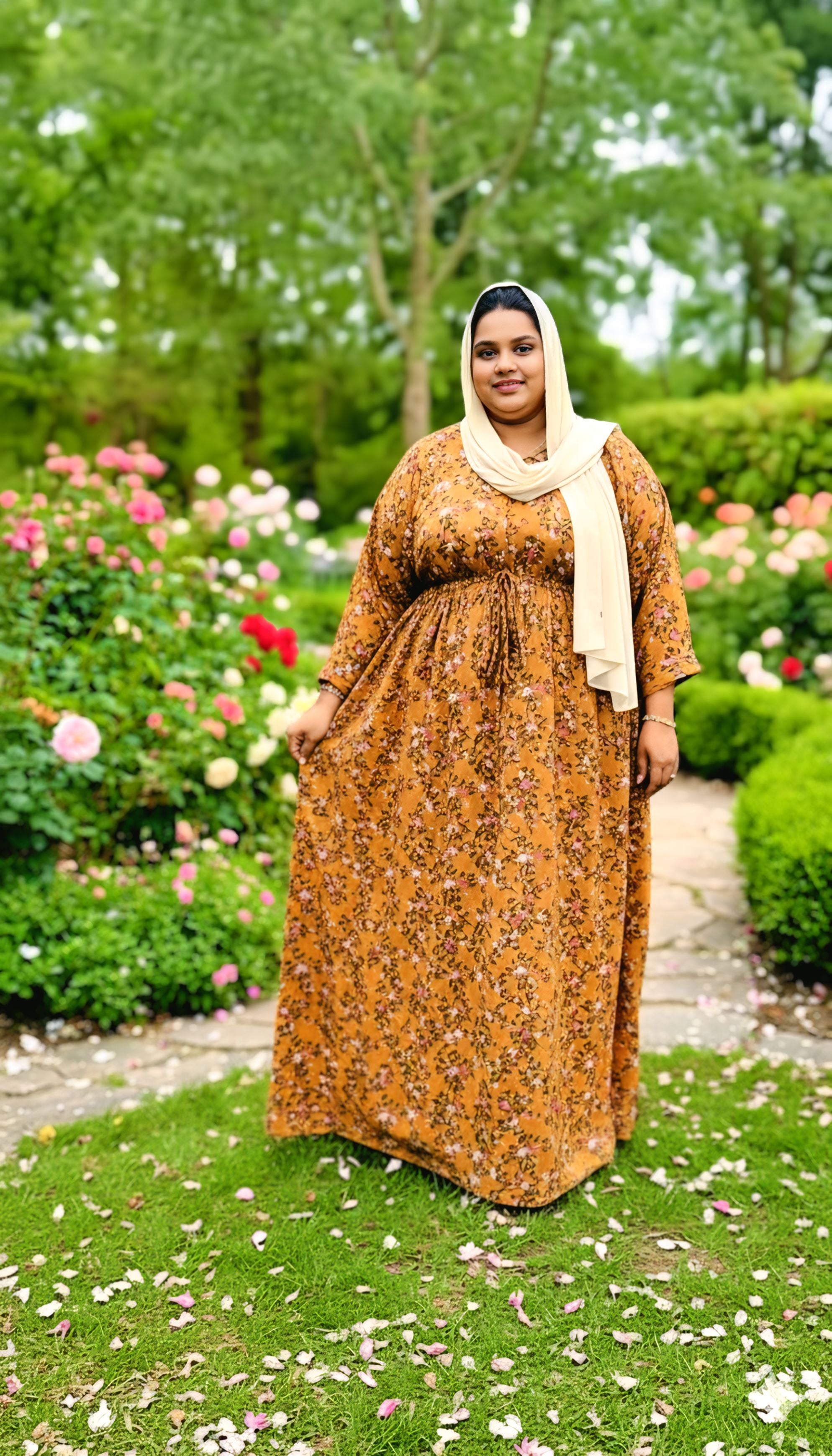 Mustard Shade Florel Kafthan Top