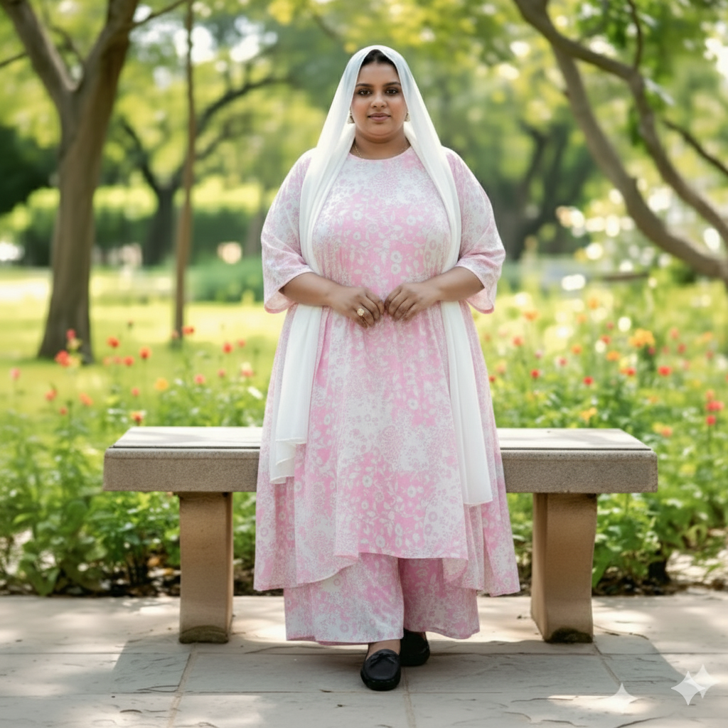 Pink Floral Cord Set