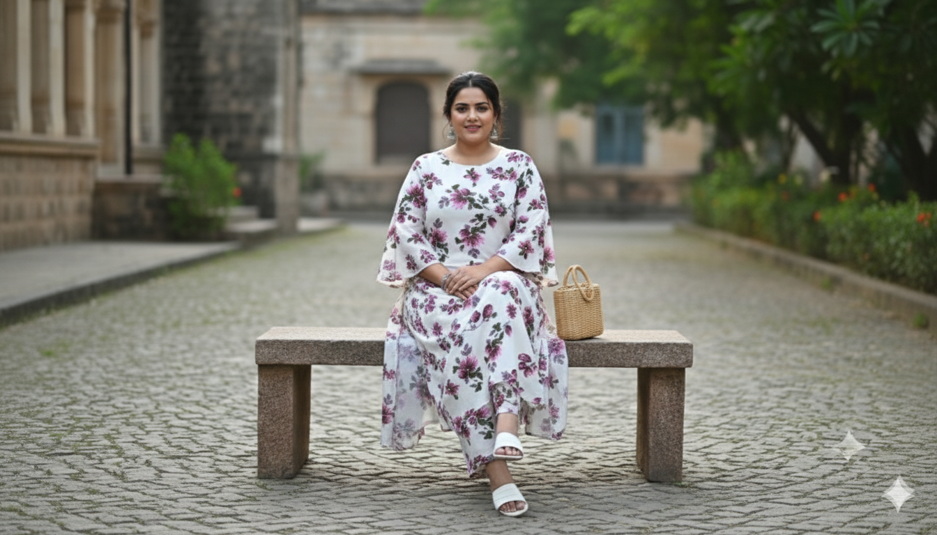 White Flower Cord Set