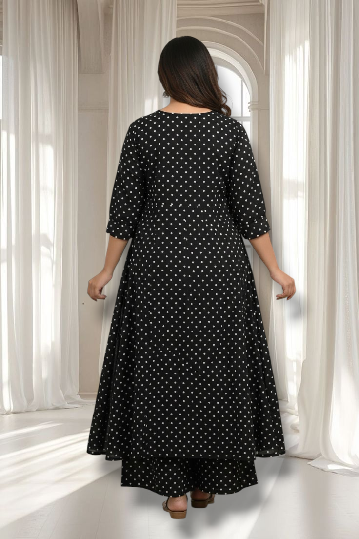 Black Polka  Cord Set