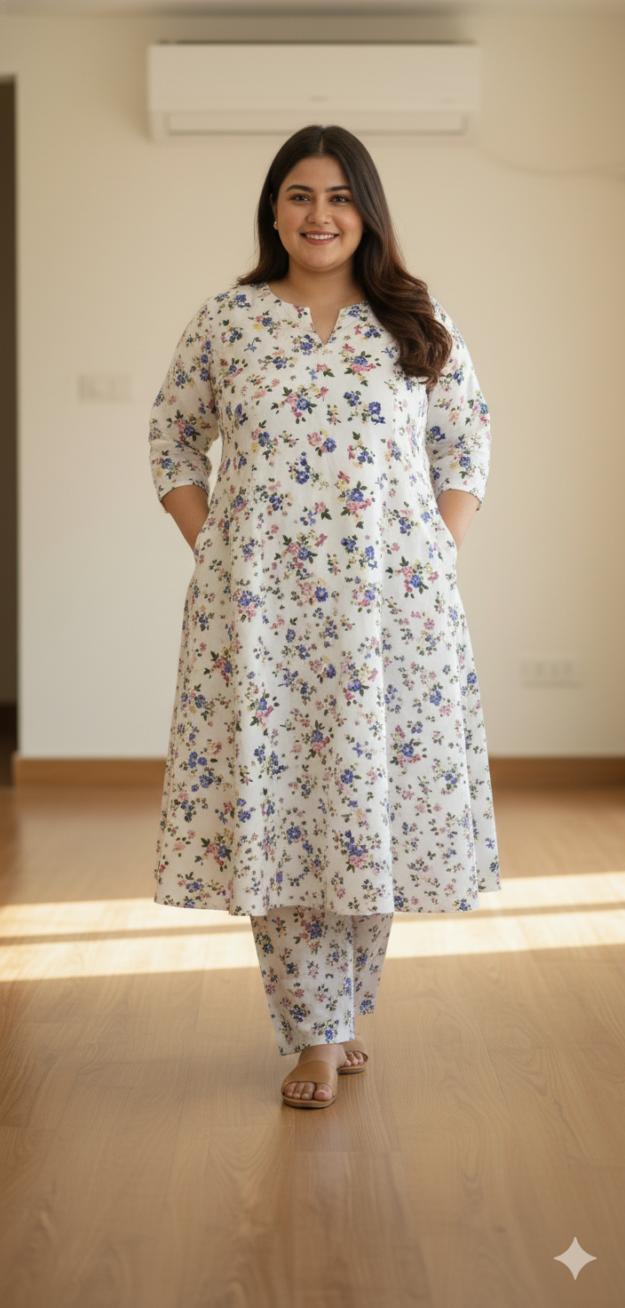 White Print Cord Set