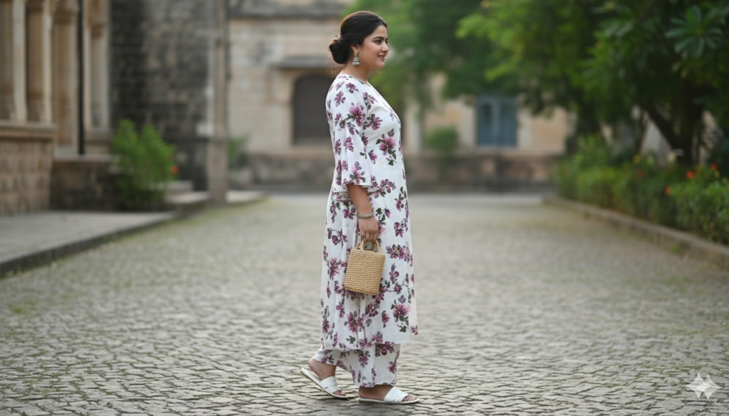 White Flower Cord Set