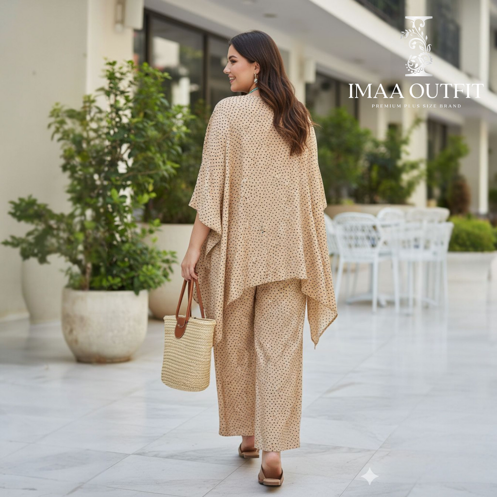 Polka Dot Kafthan Cord Set