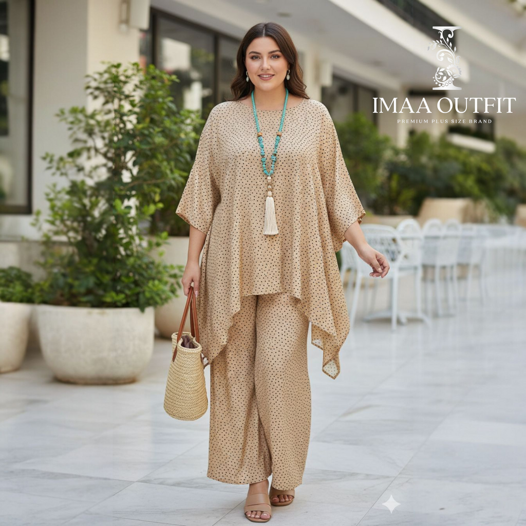 Polka Dot Kafthan Cord Set