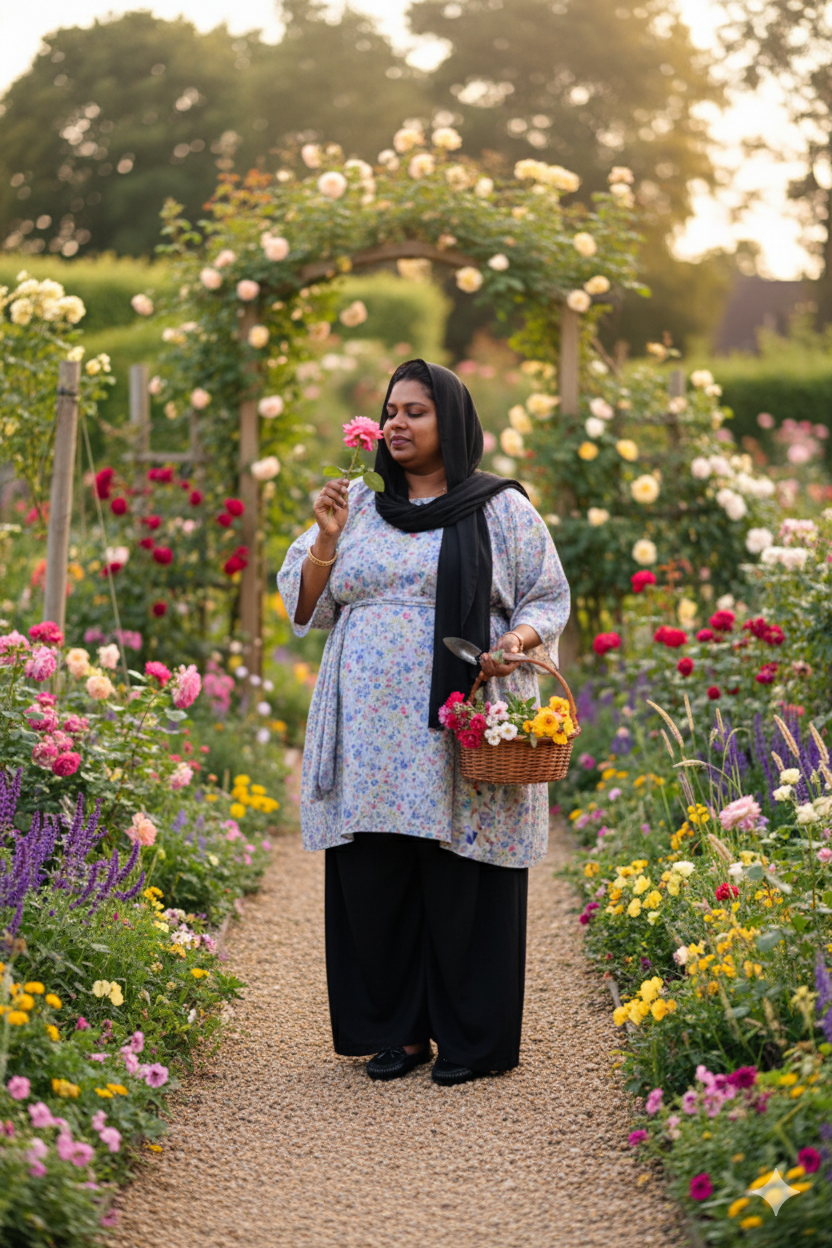 Gray floral Cord Set