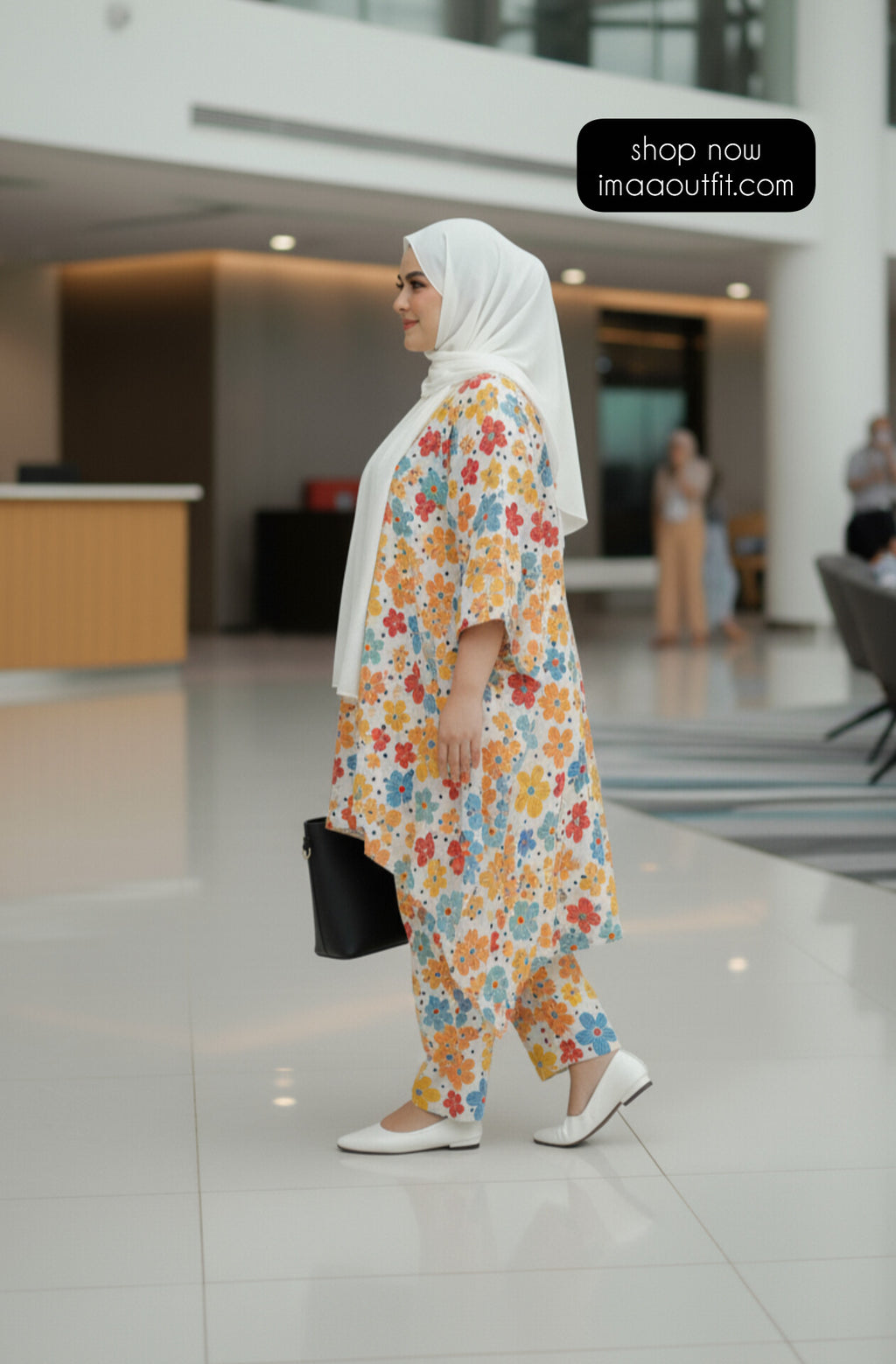 White floral Cord Set