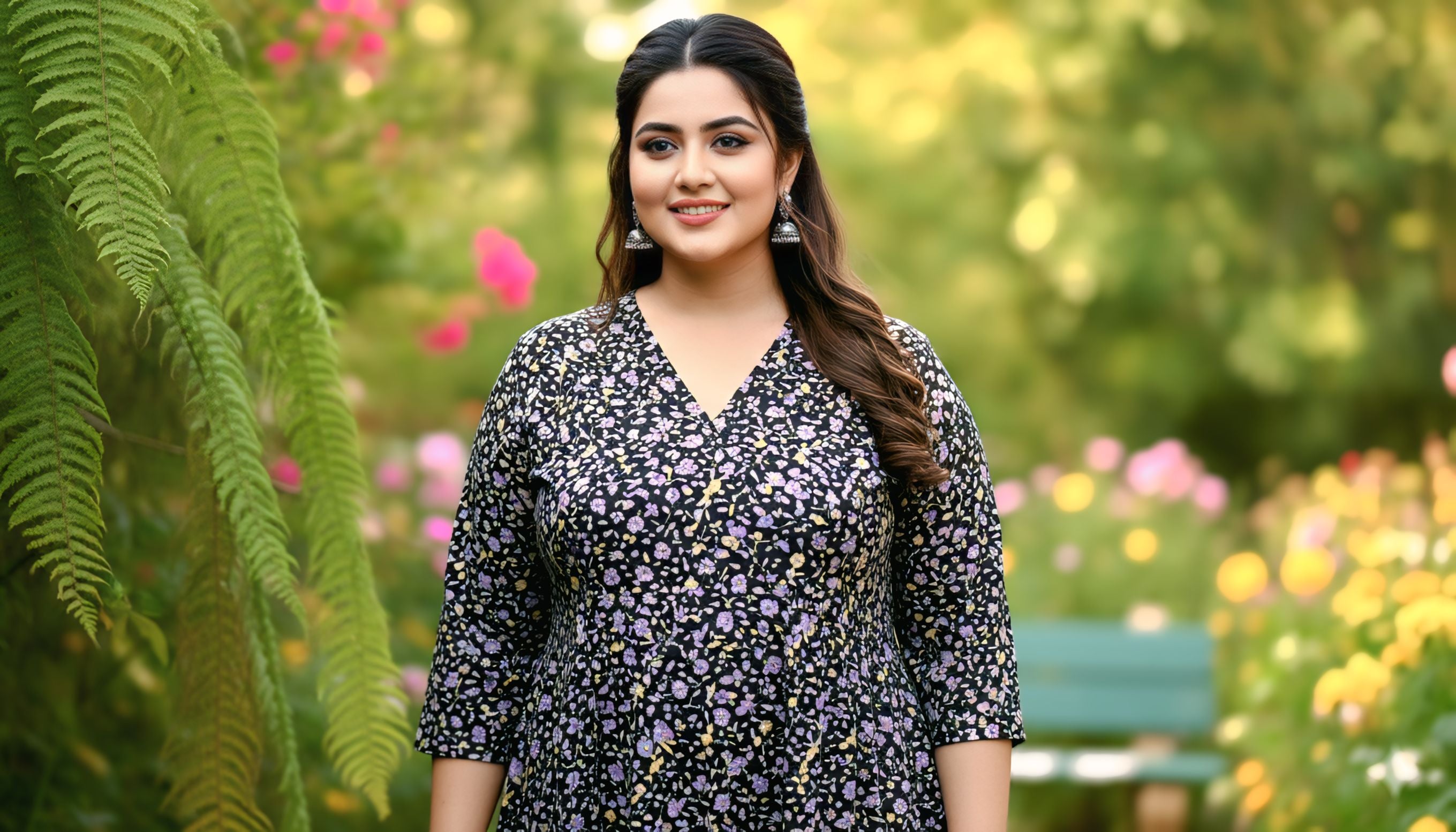 Black Florel Cord Set