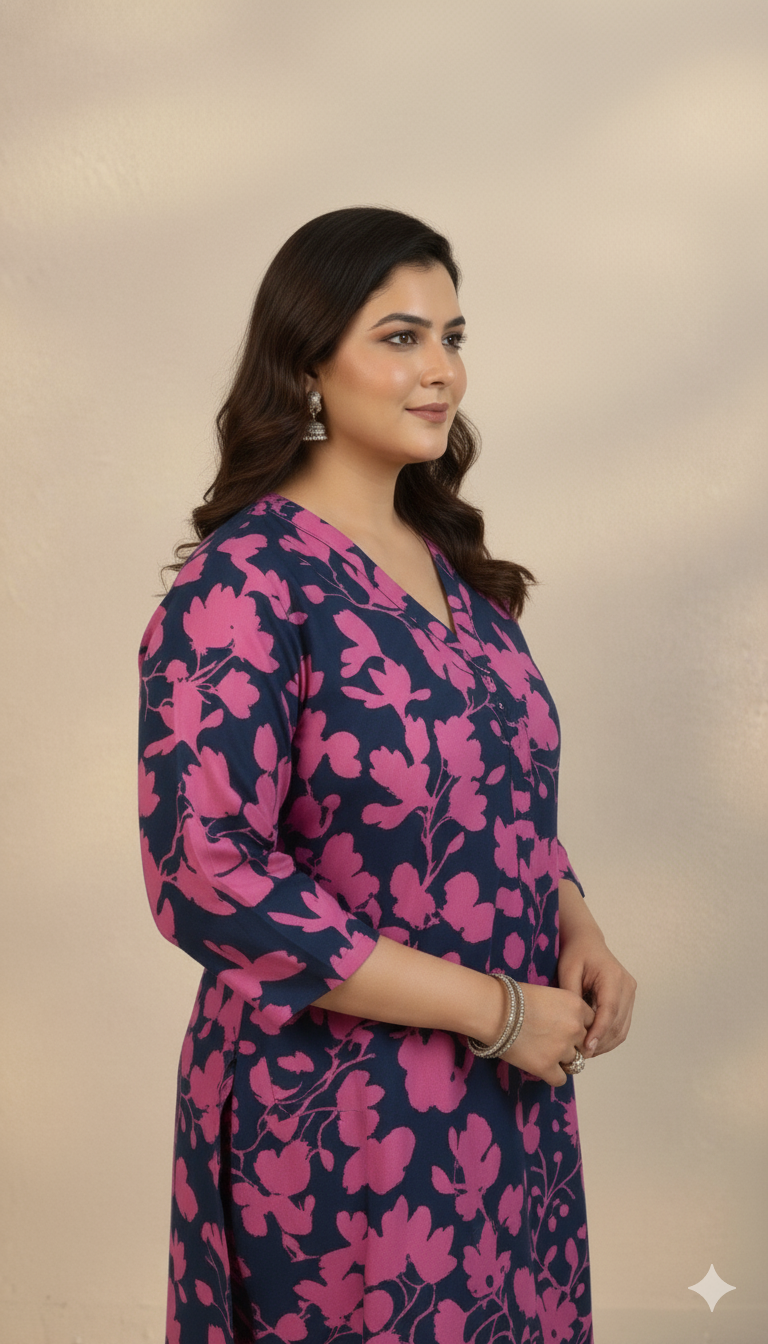 Purple floral Cord Set