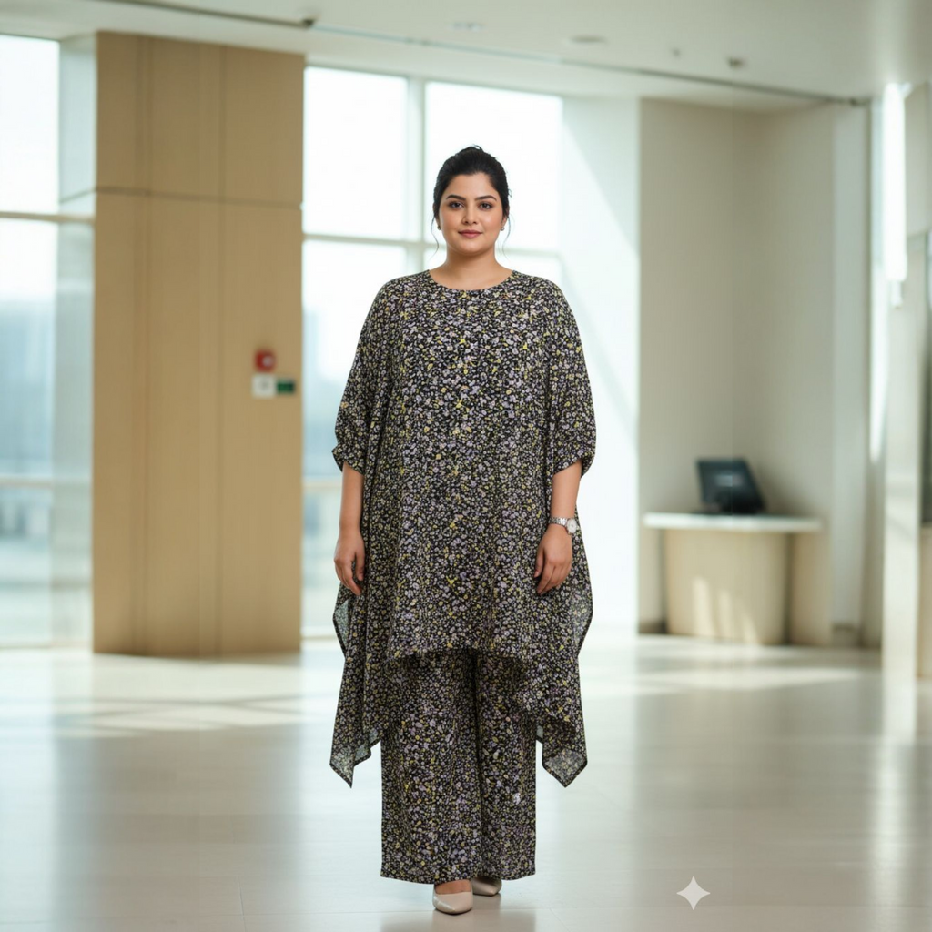 Black kafthan Cord Set