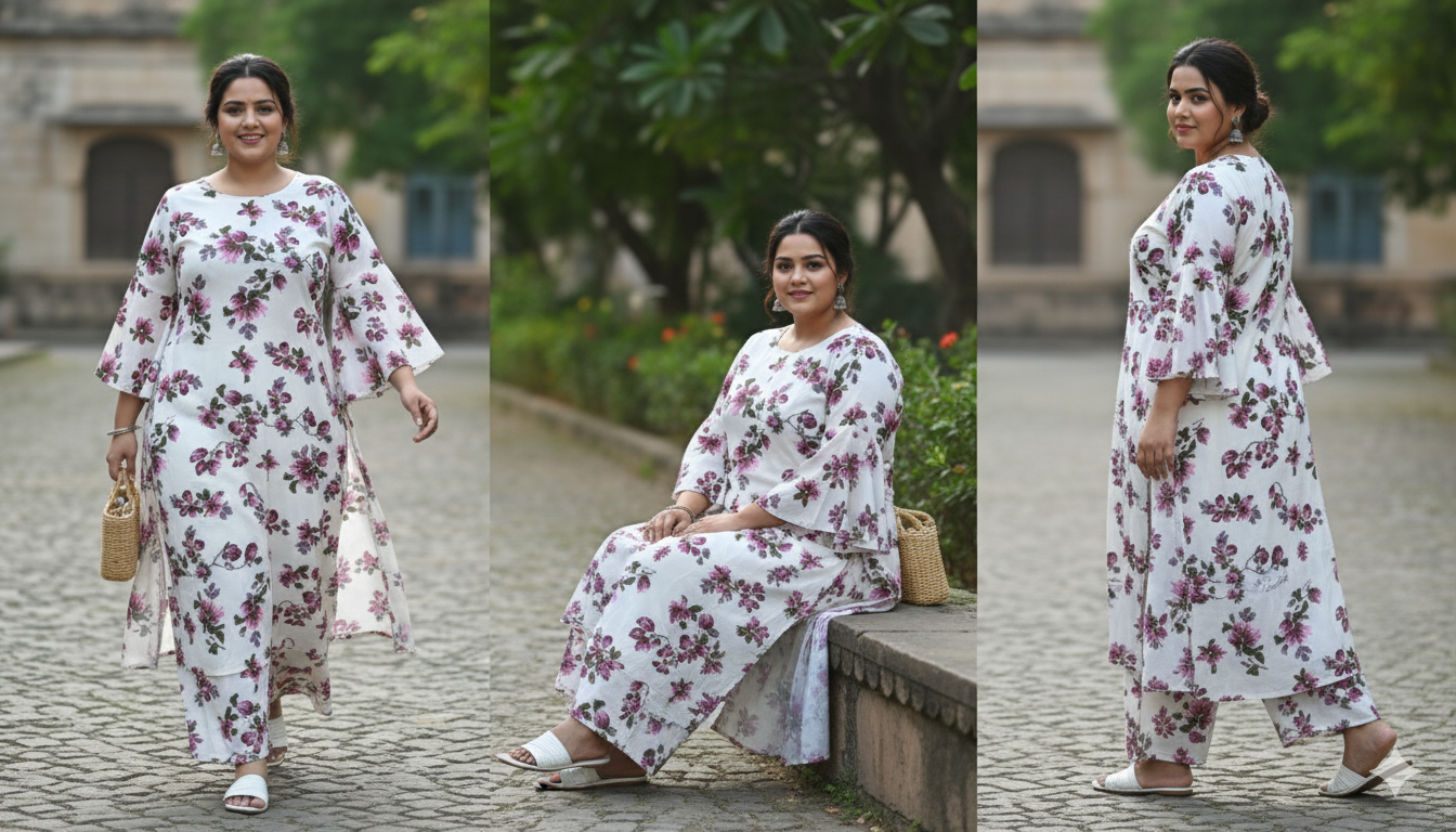 White Flower Cord Set