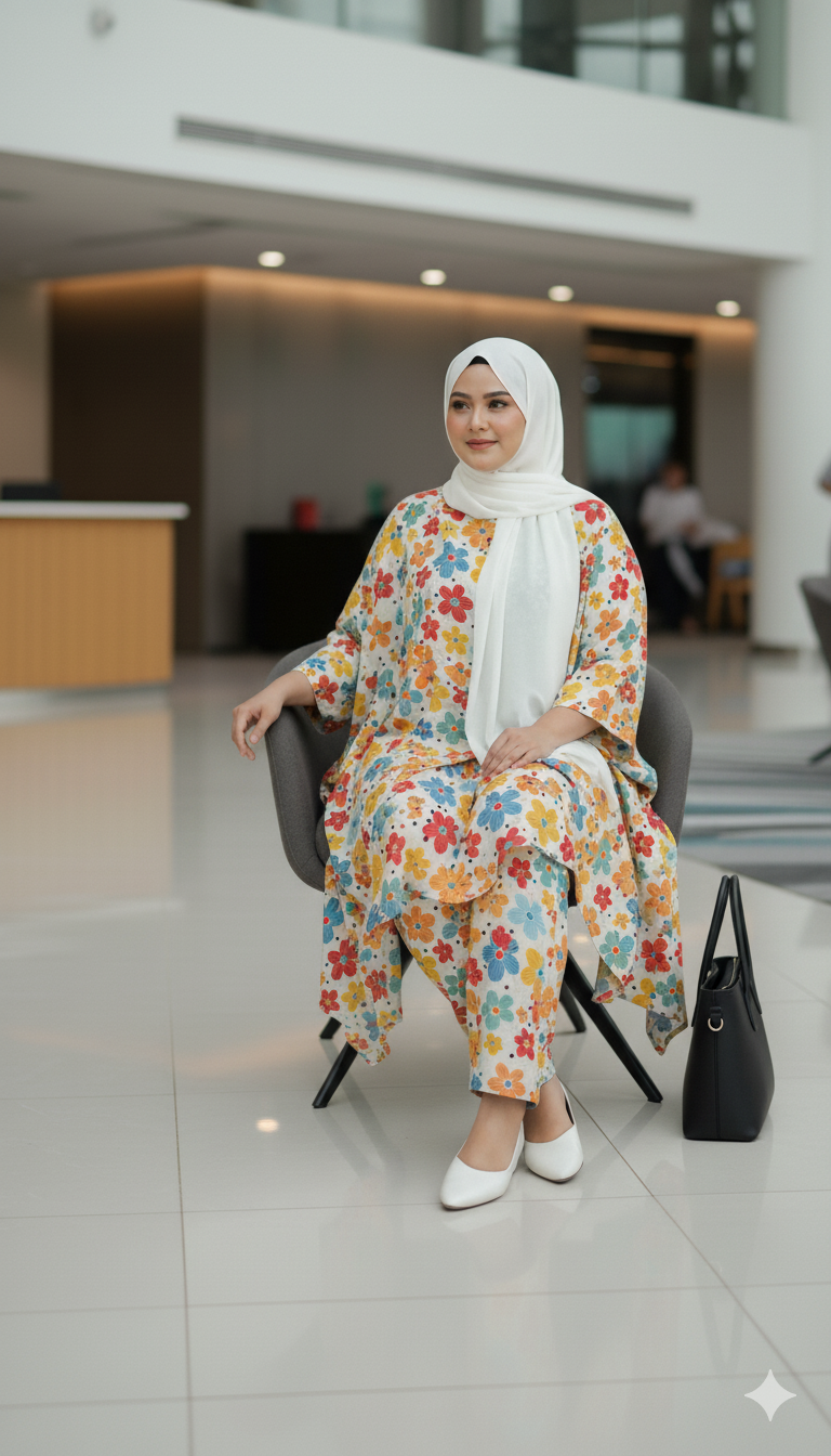 White floral Cord Set