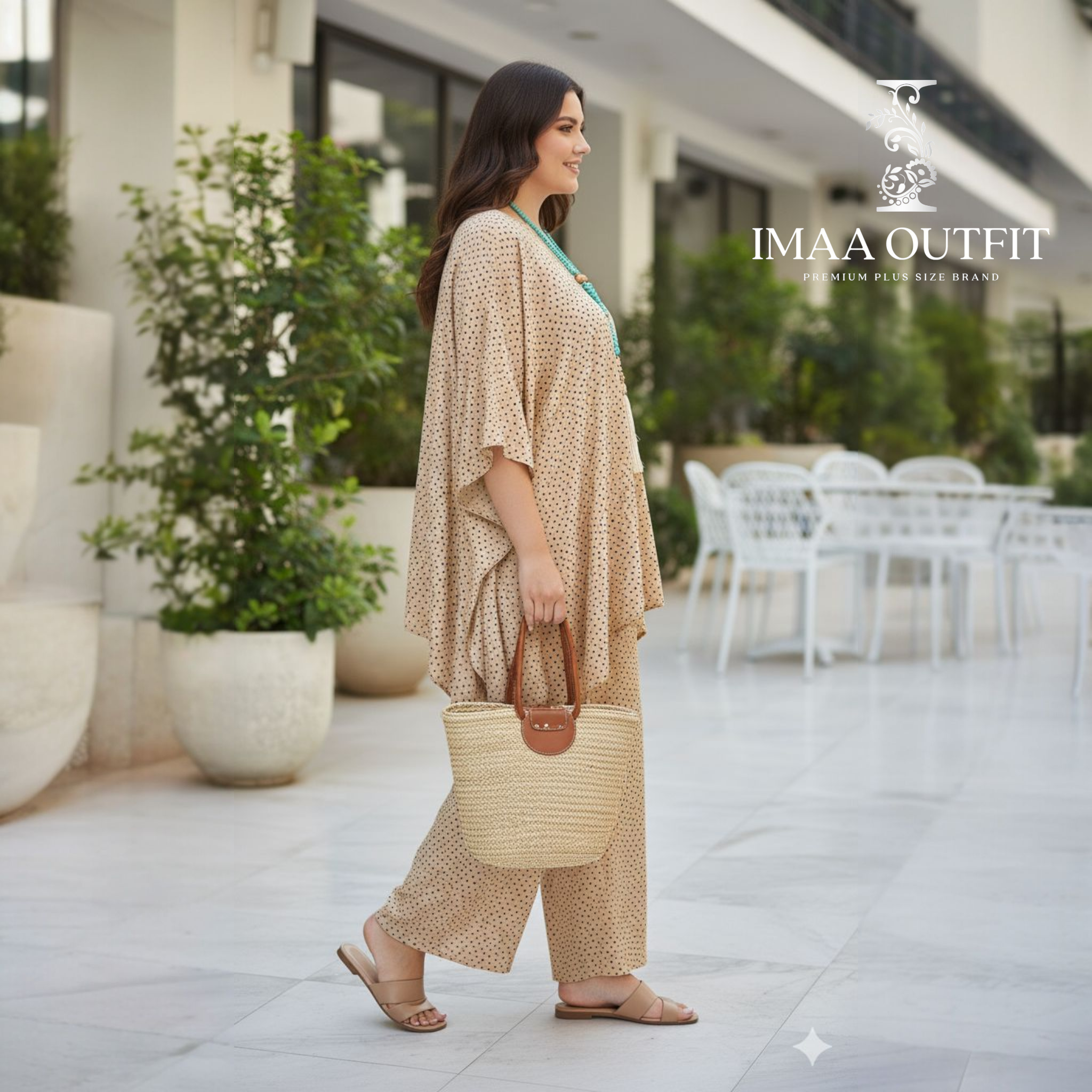 Polka Dot Kafthan Cord Set