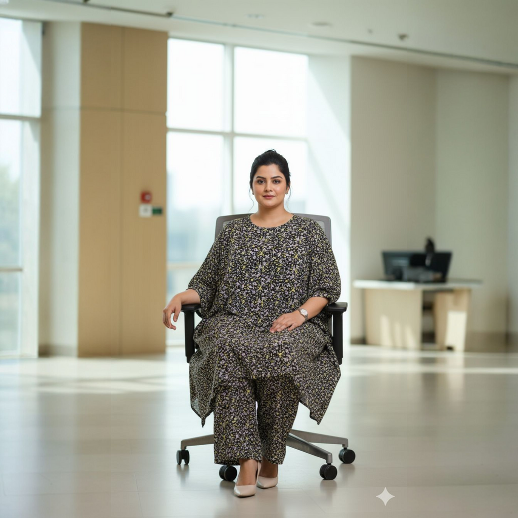 Black kafthan Cord Set