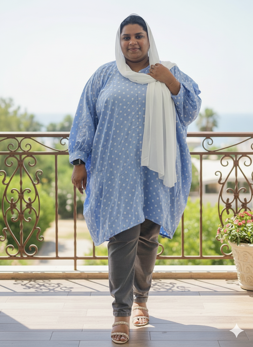 Blue Polka Dot Short Top