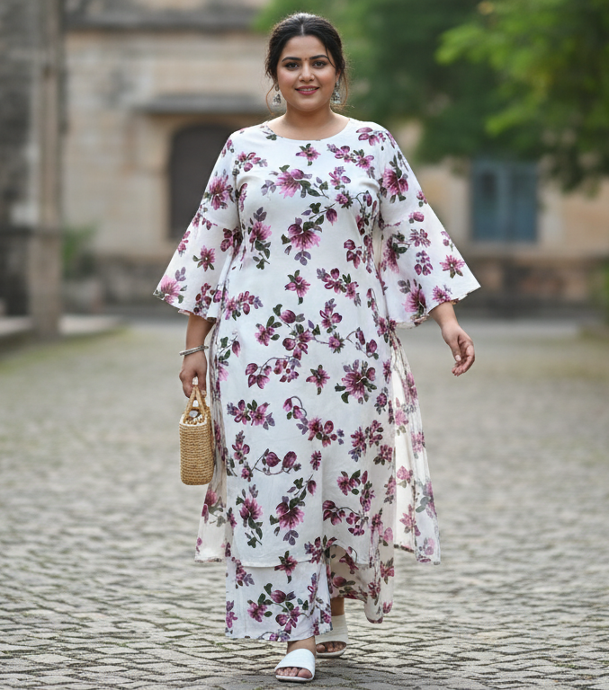 White Flower Cord Set