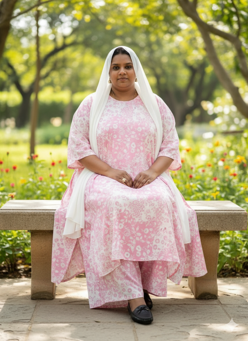 Pink Floral Cord Set