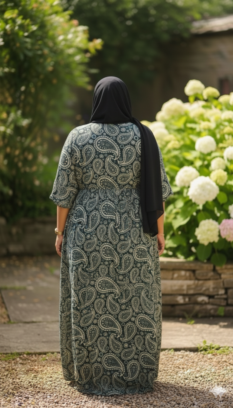 Green Print Gown