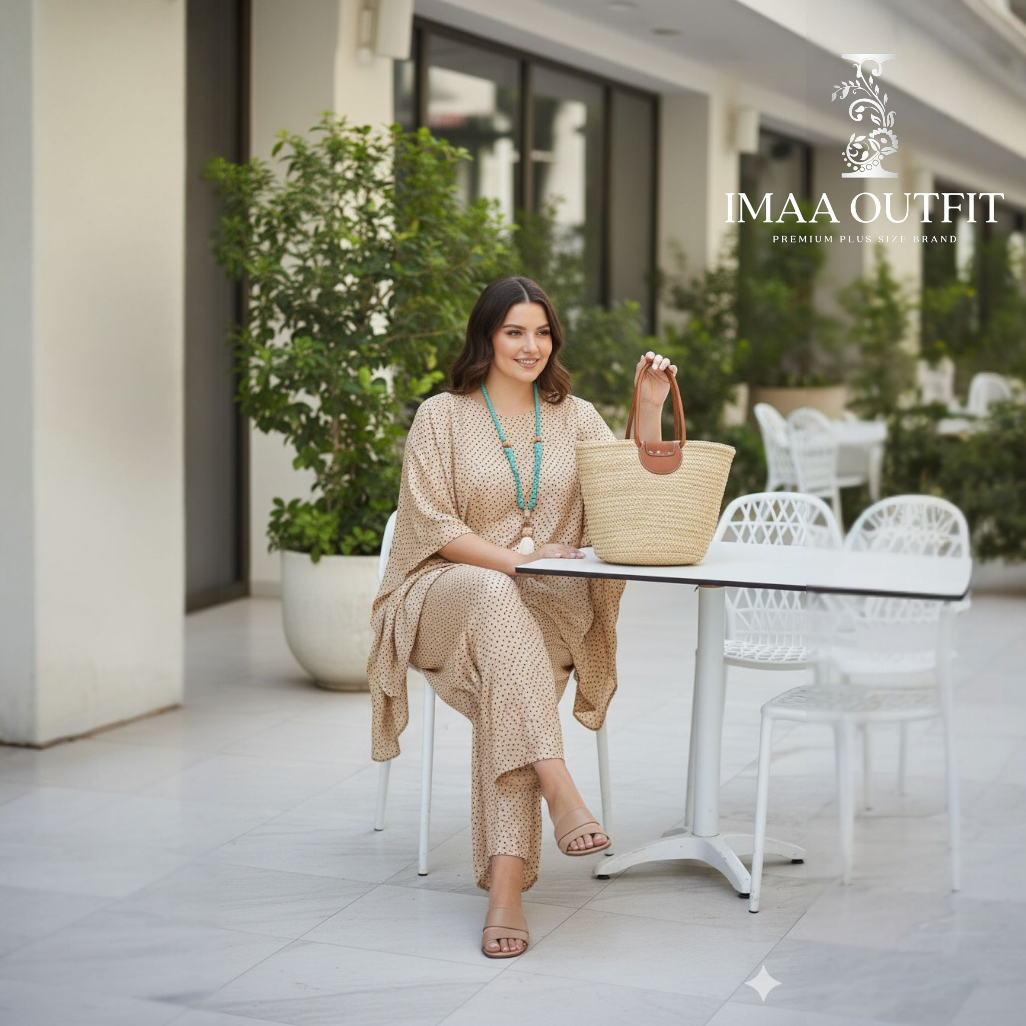 Polka Dot Kafthan Cord Set