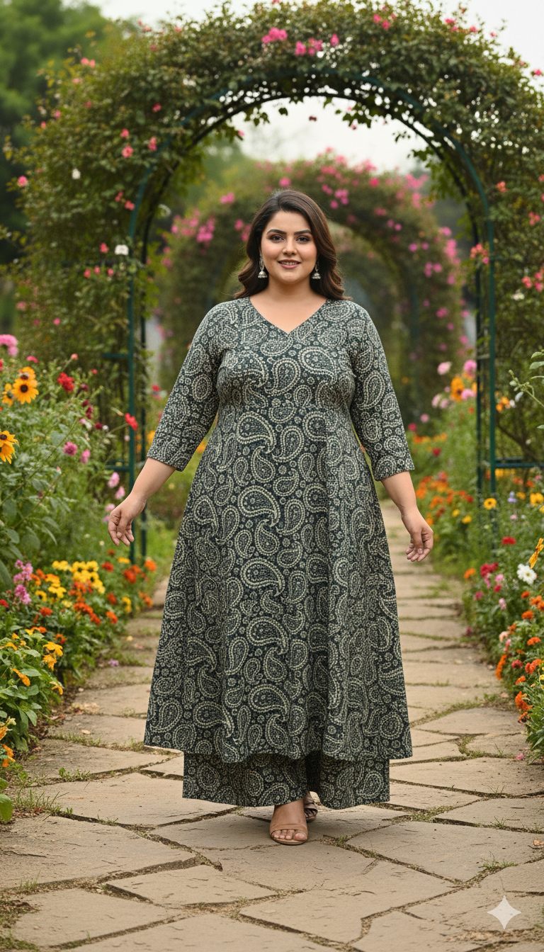 Dusty Green floral Cord set