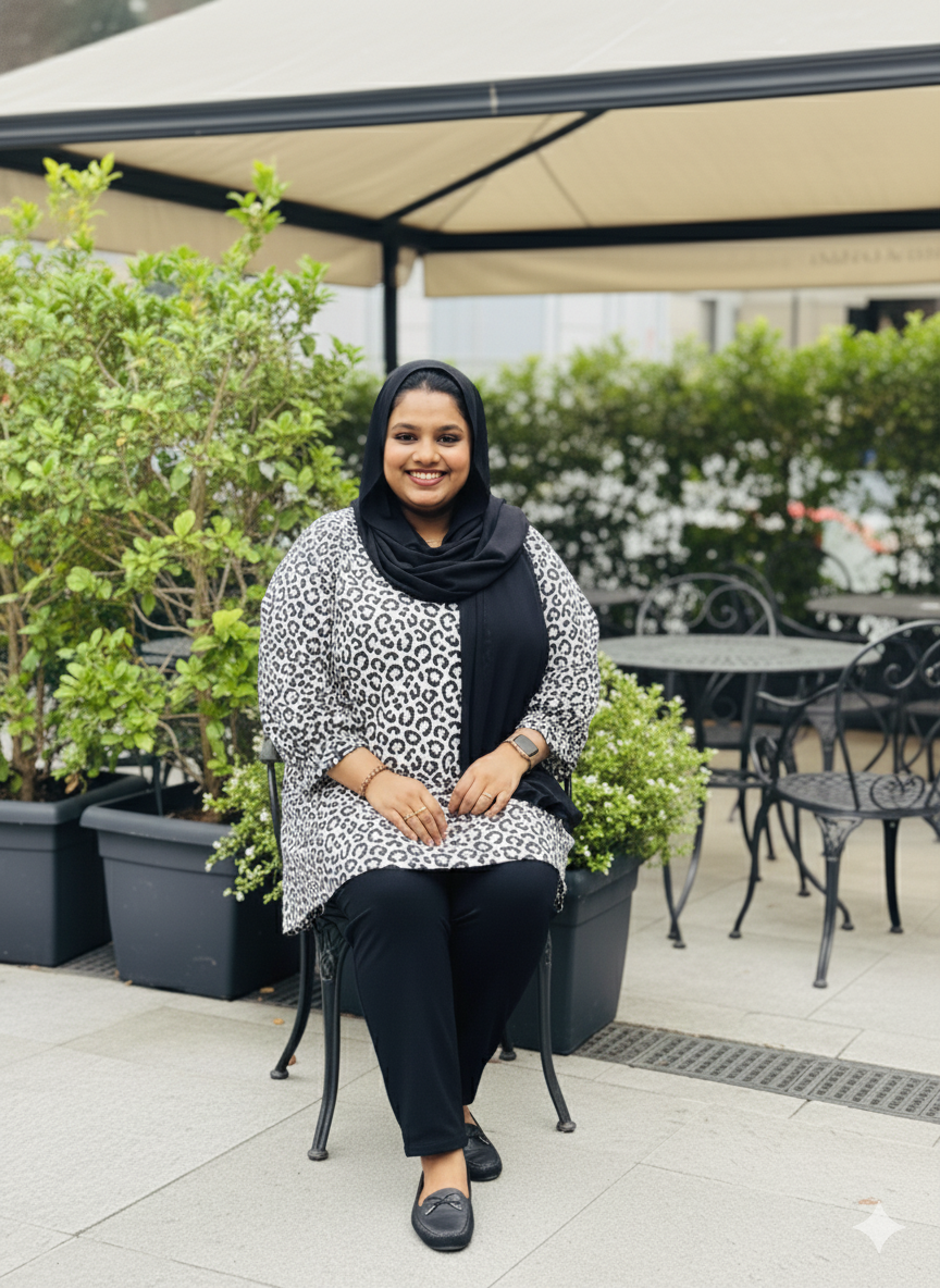 White tiger Print Top
